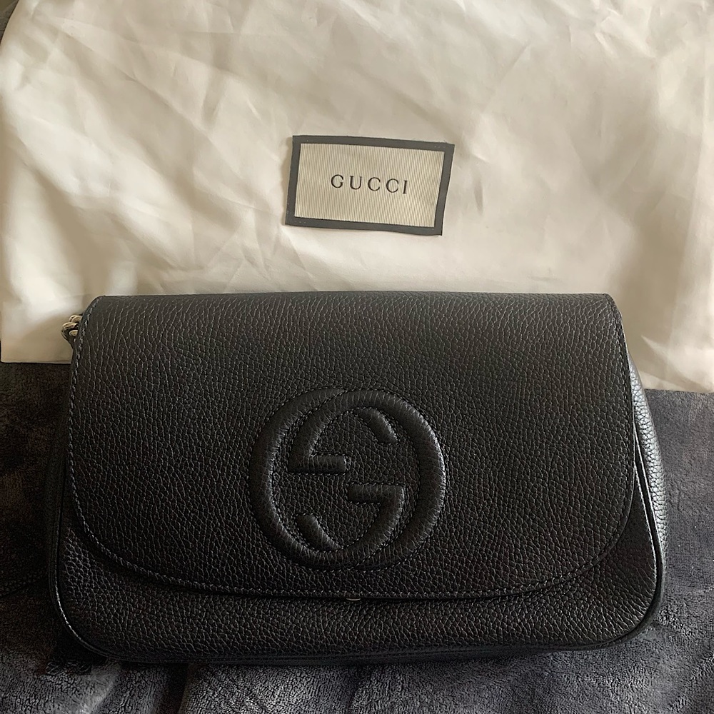 Authentic Gucci Soho Flap Crossbody